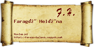 Faragó Heléna névjegykártya