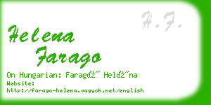 helena farago business card